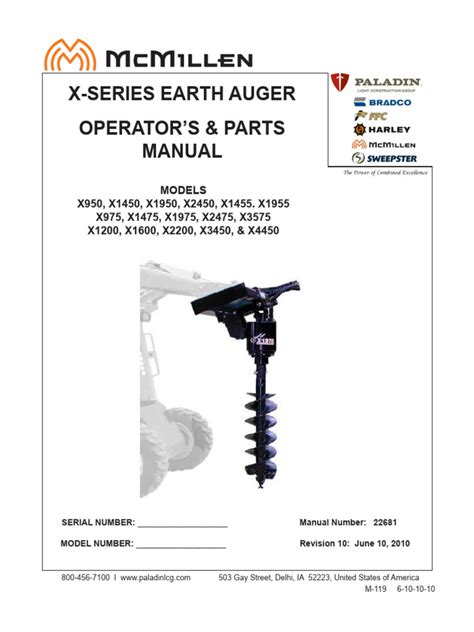 mcmillen auger drive parts